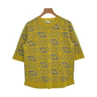 ドリスヴァンノッテン(DRIES VAN NOTEN)のDRIES VAN NOTEN ニット・セーター S 黄xグレー(総柄) 【古着】【中古】(ニット/セーター)