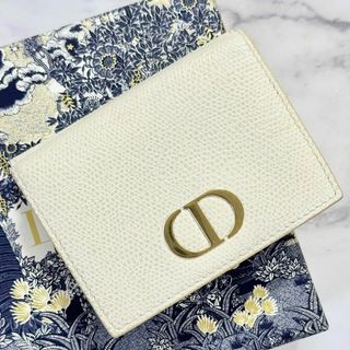 現行モデル✨美品　DIOR　30 Montaigne コンパクト ウォレット　白