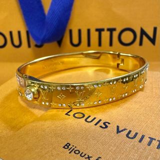 LOUIS VUITTON - 美品✨現行モデル　ルイヴィトン　リジッド ブレスレット ナノグラム ストラス