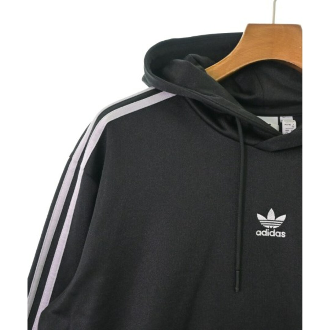 adidas(アディダス)のadidas アディダス パーカー XXL 黒 【古着】【中古】 メンズのトップス(パーカー)の商品写真