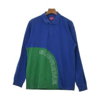 シュプリーム(Supreme)のSupreme シュプリーム ポロシャツ M 青x緑 【古着】【中古】(ポロシャツ)