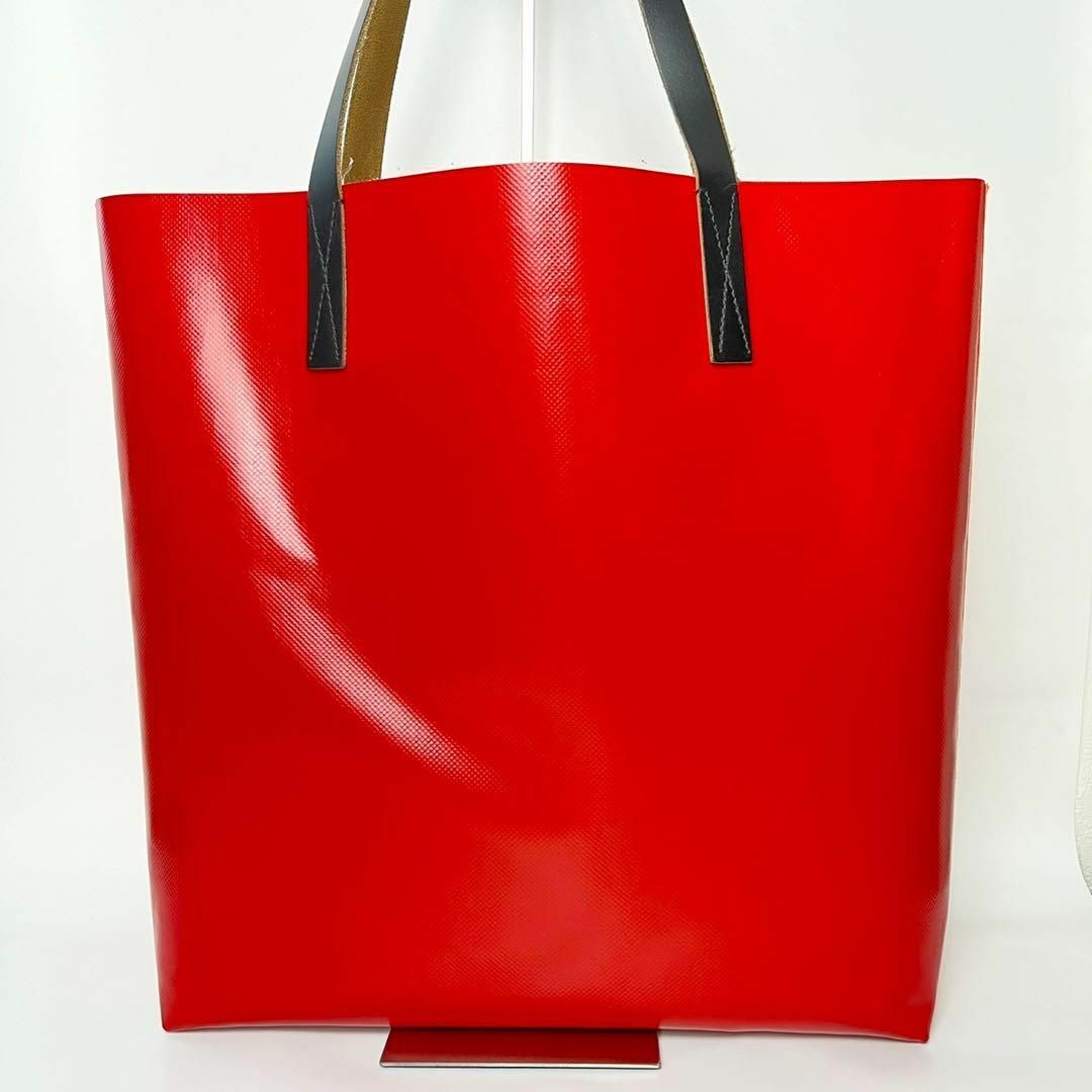 Marni(マルニ)の【美品】マルニ　PVC×レザー　ショッピングトートバッグ　バーチカル　A4可能 レディースのバッグ(トートバッグ)の商品写真