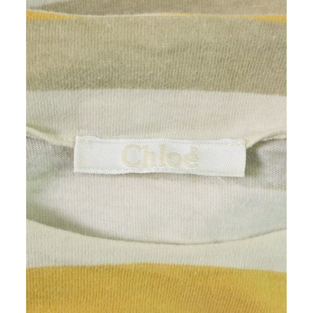 Chloe(クロエ)のChloe クロエ Tシャツ・カットソー XS 黄系x白xグレー(ボーダー) 【古着】【中古】 レディースのトップス(カットソー(半袖/袖なし))の商品写真