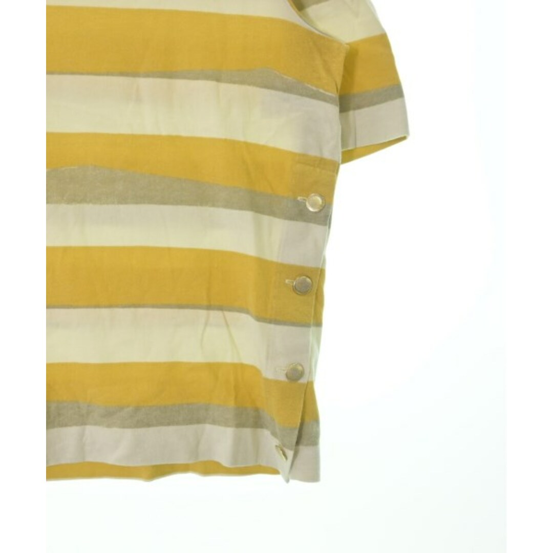 Chloe(クロエ)のChloe クロエ Tシャツ・カットソー XS 黄系x白xグレー(ボーダー) 【古着】【中古】 レディースのトップス(カットソー(半袖/袖なし))の商品写真