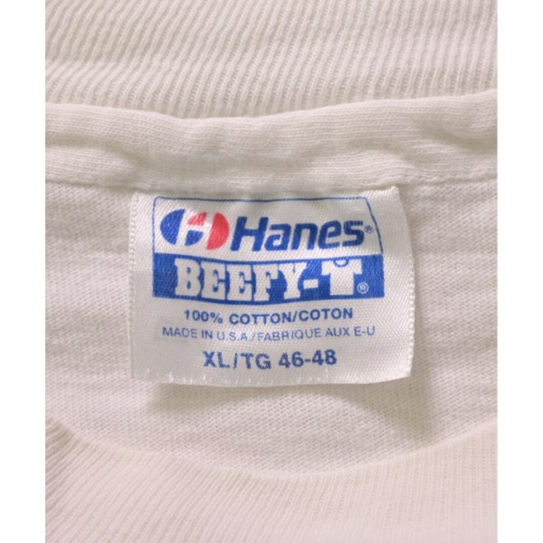 Hanes(ヘインズ)のHanes ヘインズ Tシャツ・カットソー XL 白 【古着】【中古】 メンズのトップス(Tシャツ/カットソー(半袖/袖なし))の商品写真