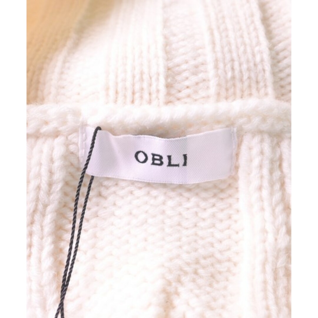 OBLI(オブリ)のOBLI オブリー カーディガン F 白 【古着】【中古】 レディースのトップス(カーディガン)の商品写真
