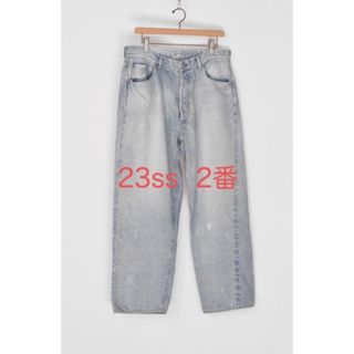 COMOLI 23ss デニム5Pパンツ ブリーチ 2番