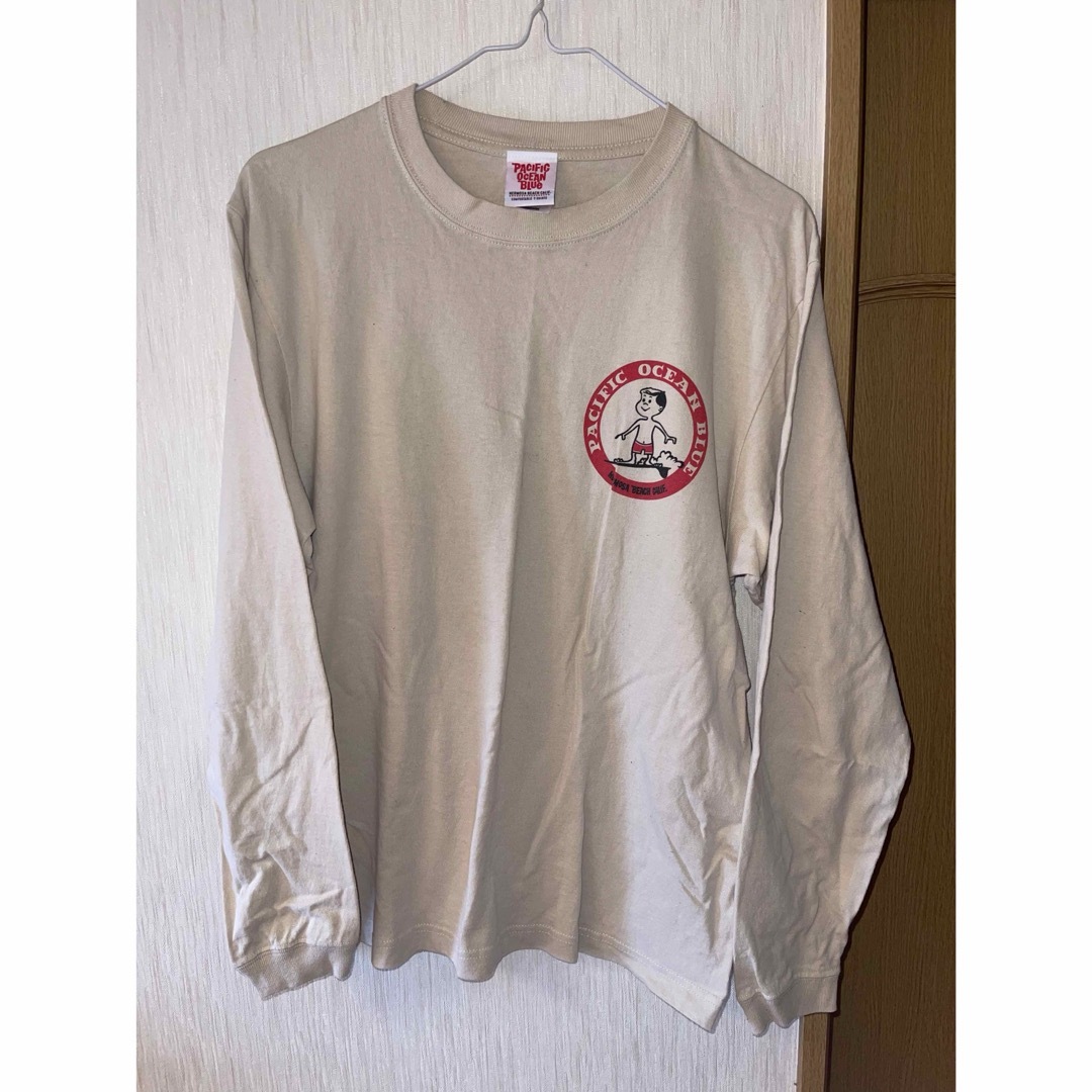 パシフィックオーシャンブルーロンT サイズM カラー：ストーン　良質な中古 メンズのトップス(Tシャツ/カットソー(七分/長袖))の商品写真