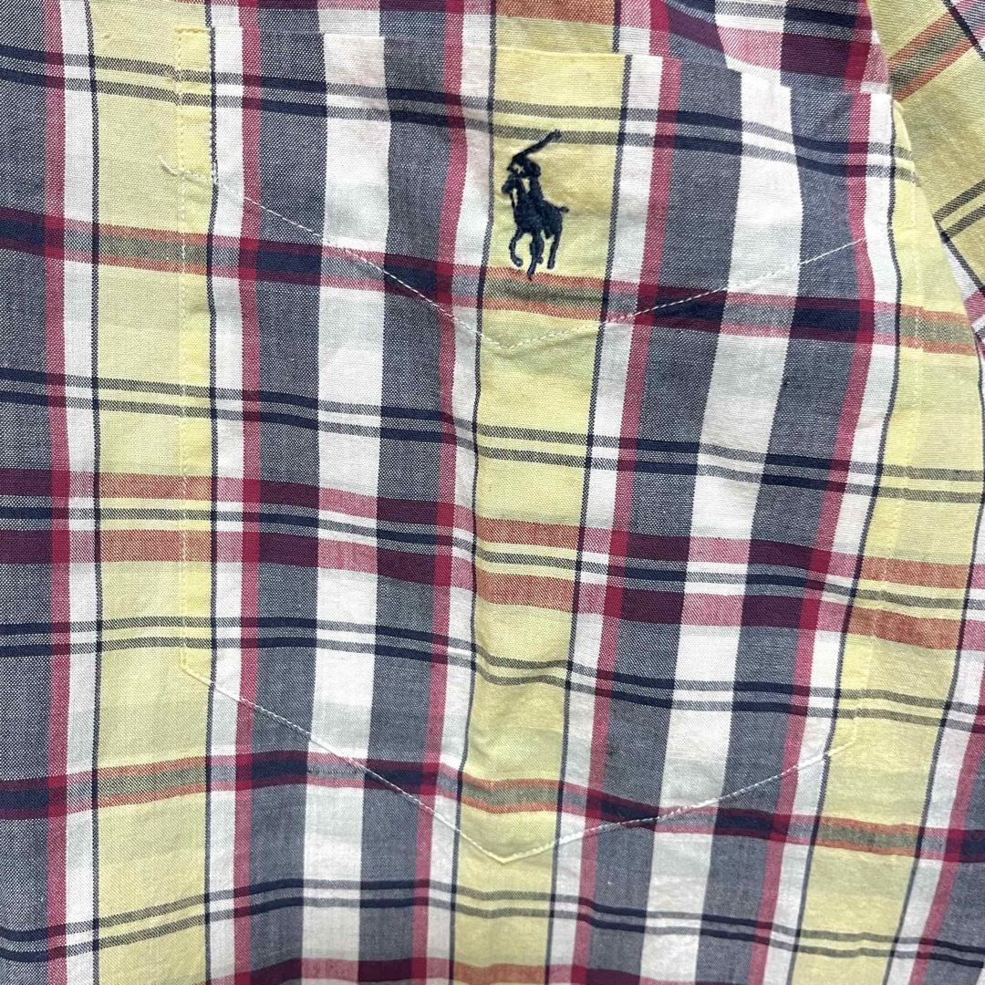 Ralph Lauren(ラルフローレン)のラルフローレン BD（3点留）シャツ ハーフボタン チェック ポニー刺繍 L メンズのトップス(シャツ)の商品写真