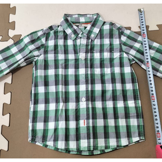 薄手チェック長袖シャツ　 100cm(Tシャツ/カットソー)