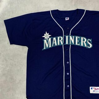 メジャーリーグベースボール(MLB)の【MLB】シアトル・マリナーズ ベースボールシャツ XLサイズ 野球メジャー(応援グッズ)