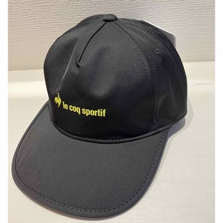 ルコックスポルティフ(le coq sportif)の新品　タグ付　キャップ　帽子　ルコックスポルティフ　イオニア　黒　ブラック(キャップ)