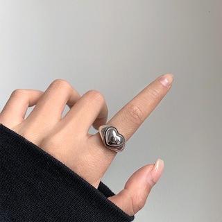 シルバーリング フリー ハート ギフト 上品 韓国 指輪 ユニセックス シンプル(リング(指輪))