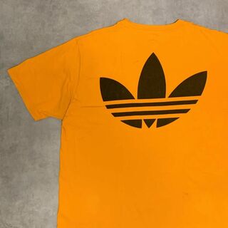 アディダス(adidas)の【Adidas】90s アディダスオレンジ Tシャツ XLサイズ バックプリント(Tシャツ/カットソー(半袖/袖なし))