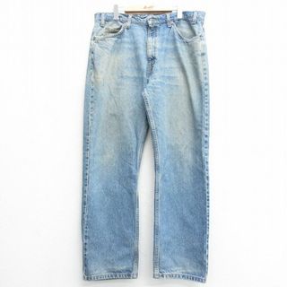 リーバイス(Levi's)のW37★古着 ジーンズ Levis リーバイス 505 メンズ 00年代 00s ヒゲ コットン 紺 ネイビー デニム 24may18 中古 ボトムス ジーパン Gパン ロング パンツ(ワークパンツ/カーゴパンツ)