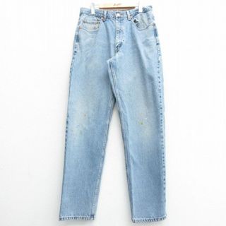 リーバイス(Levi's)のW32★古着 ジーンズ Levis リーバイス 550 メンズ 00年代 00s ヒゲ コットン 紺 ネイビー デニム 24may18 中古 ボトムス ジーパン Gパン ロング パンツ(ワークパンツ/カーゴパンツ)