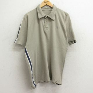 XL★古着 ノーフェア NO FEAR 半袖 ポロ シャツ メンズ ワンポイントロゴ ラグラン ベージュ他 カーキ 24may18 中古 トップス(ポロシャツ)