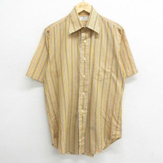 L★古着 GANT 半袖 シャツ メンズ 70年代 70s USA製 黄他 イエロー ストライプ 24may18 中古 トップス(シャツ)