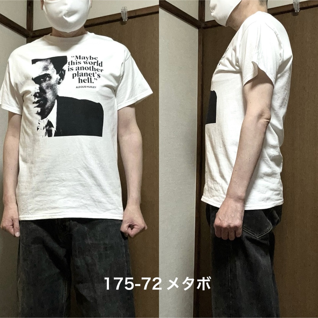 Mサイズ！Aldous Huxleyオルダス・ハクスリー 古着半袖Tシャツ 白 メンズのトップス(Tシャツ/カットソー(半袖/袖なし))の商品写真