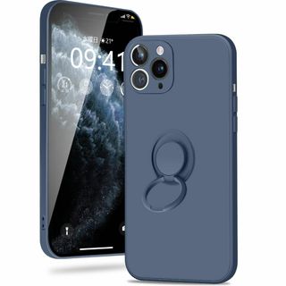 【色:ブルー】iPhone11 Pro ケース リング シリコン アイフォン 1(その他)