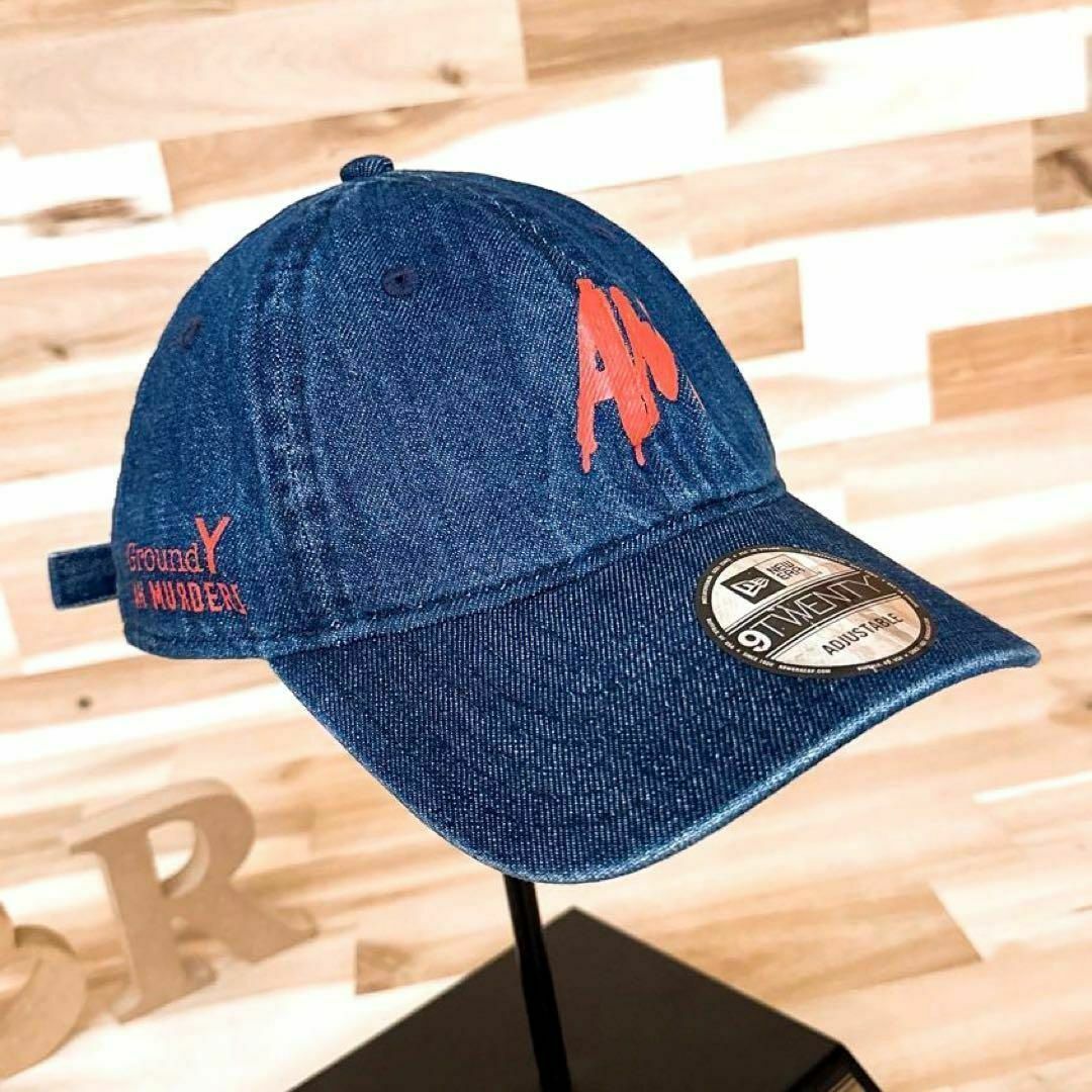 NEW ERA(ニューエラー)の激レア【ニューエラ×グラウンドワイ×アムーダーズ】 限定コラボ デニム キャップ メンズの帽子(キャップ)の商品写真