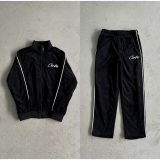 【L】Corteiz Velour Tracksuit - ブラック(ジャージ)