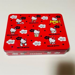 ハローキティ(ハローキティ)の※缶のみ　ハローキティ  誕生35周年　記念クッキー缶　中身なし(キャラクターグッズ)