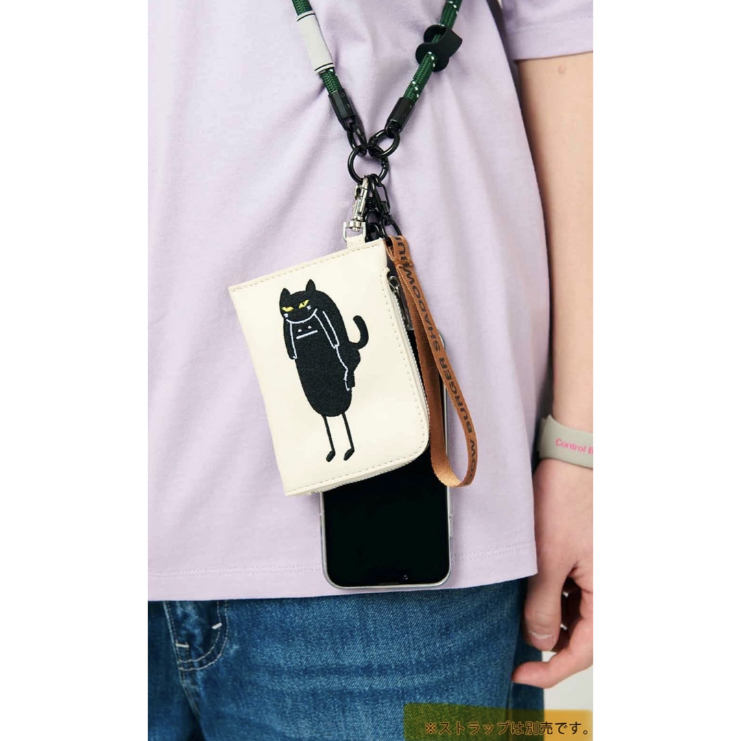 Design Tshirts Store graniph(グラニフ)のグラニフ　ポーチ　コインケース　カードケース　ビューティフルシャドー　ネコカブリ レディースのファッション小物(コインケース)の商品写真