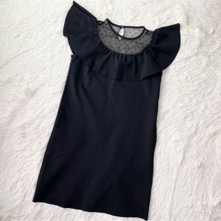 レッドヴァレンティノ(RED VALENTINO)のRED VALENTINO(レッドバレンティノ) ワンピース XS  ブラック(ミニワンピース)