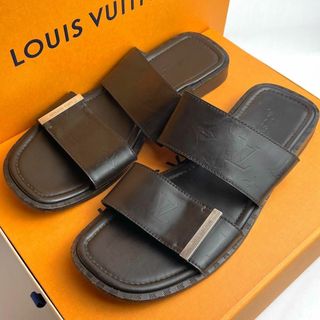 ルイヴィトン(LOUIS VUITTON)の良品 ルイヴィトン サンダル モノグラム LV レザー 8.5 26.5cm(サンダル)