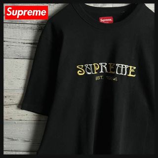 シュプリーム(Supreme)の【美品　立体ロゴ】シュプリーム☆ビッグ刺繍ロゴ入りT半袖シャツ 入手困難(Tシャツ/カットソー(半袖/袖なし))