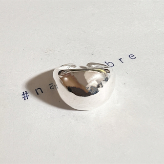 シルバーリング 925 ムーン 十三夜月 甲丸ワイド ジオメトリック 韓国 指輪