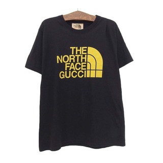 Gucci - グッチ ザ ノースフェイス コラボ ロゴ プリント Tシャツ 616036 メンズ ブラック GUCCI 【中古】 【アパレル・小物】