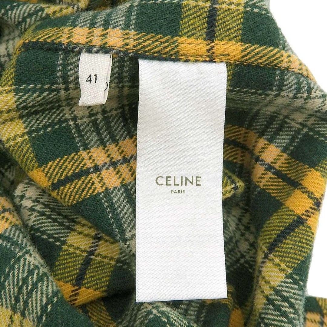 celine(セリーヌ)のセリーヌ ルーズランバー ジャック チェック シャツ 2C574954R メンズ グリーン イエロー CELINE 【中古】 【アパレル・小物】 メンズのトップス(シャツ)の商品写真