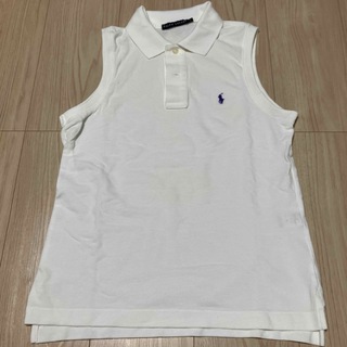 ラルフローレン(Ralph Lauren)のラルフローレン　レディース　サイズＬ　ホワイト　ノースリーブ(Tシャツ(半袖/袖なし))