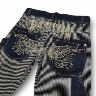 VANSON - VANSON 前後切り替え ヒッコリー デニム ペインターパンツ サイズ28