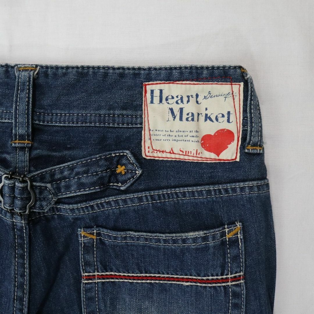 Heart Market(ハートマーケット)のハートマーケット ダメージ加工ストレートジーンズ シンチバッグ Mサイズ レディースのパンツ(デニム/ジーンズ)の商品写真
