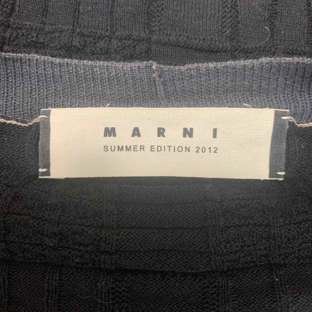 Marni(マルニ)のマルニ　ブラックライン　ニット　カーディガン　バイカラー　長袖　黒 レディースのトップス(カーディガン)の商品写真