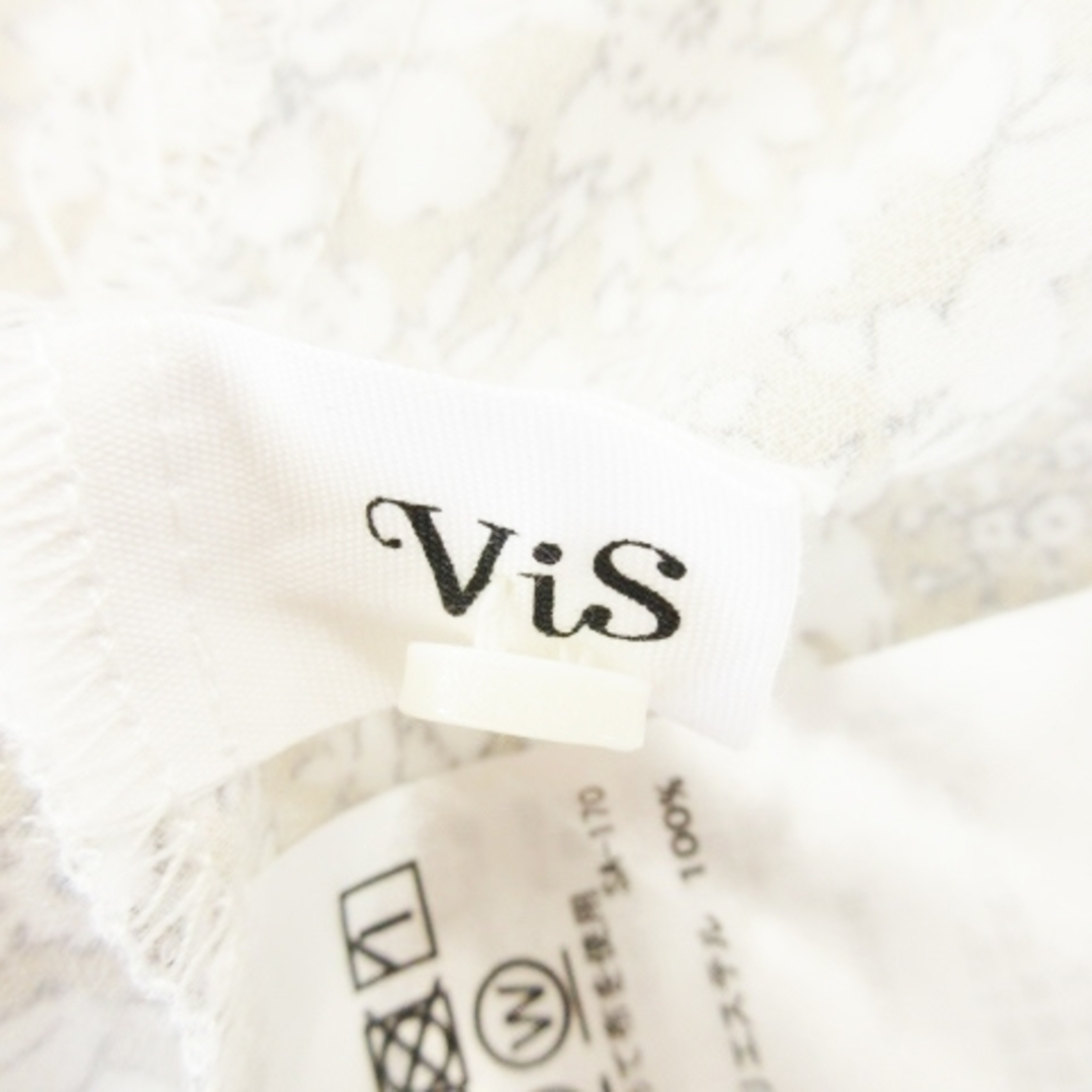 ViS(ヴィス)のビス ブラウス シャツ 五分 七分袖 フリル 花柄 フラワー 総柄 F ベージュ レディースのトップス(その他)の商品写真