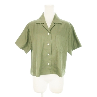 URBAN RESEARCH - アーバンリサーチ シャツ ブラウス 開襟 半袖 ゆったり アースカラー F 緑