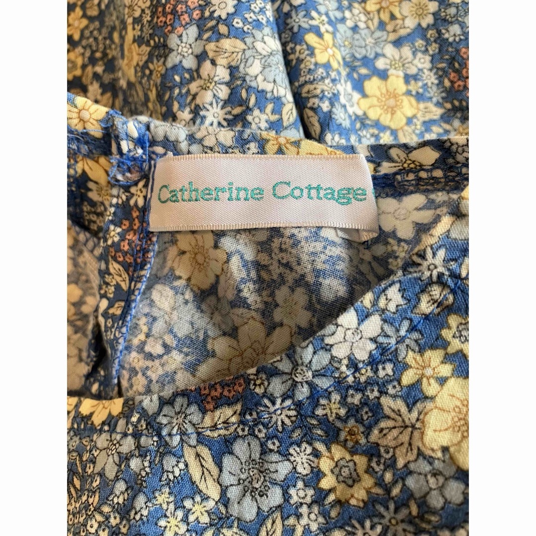 Catherine Cottage(キャサリンコテージ)のキャサリンコテージ　花柄　ワンピース　ブルー　110cm キッズ/ベビー/マタニティのキッズ服女の子用(90cm~)(ワンピース)の商品写真