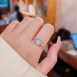 【早い者勝ち】 キラキラ リング 惑星 レディース シルバー 韓国女子 個性的(リング(指輪))