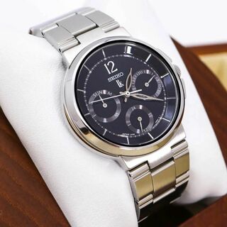セイコー(SEIKO)の◆稼働 SEIKO Lukia 腕時計 デイデイト ブラックフェイス 新品電池h(腕時計)