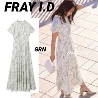 フレイアイディー(FRAY I.D)の[美品] FRAY I.D/プリーツプリントワンピース(ロングワンピース/マキシワンピース)