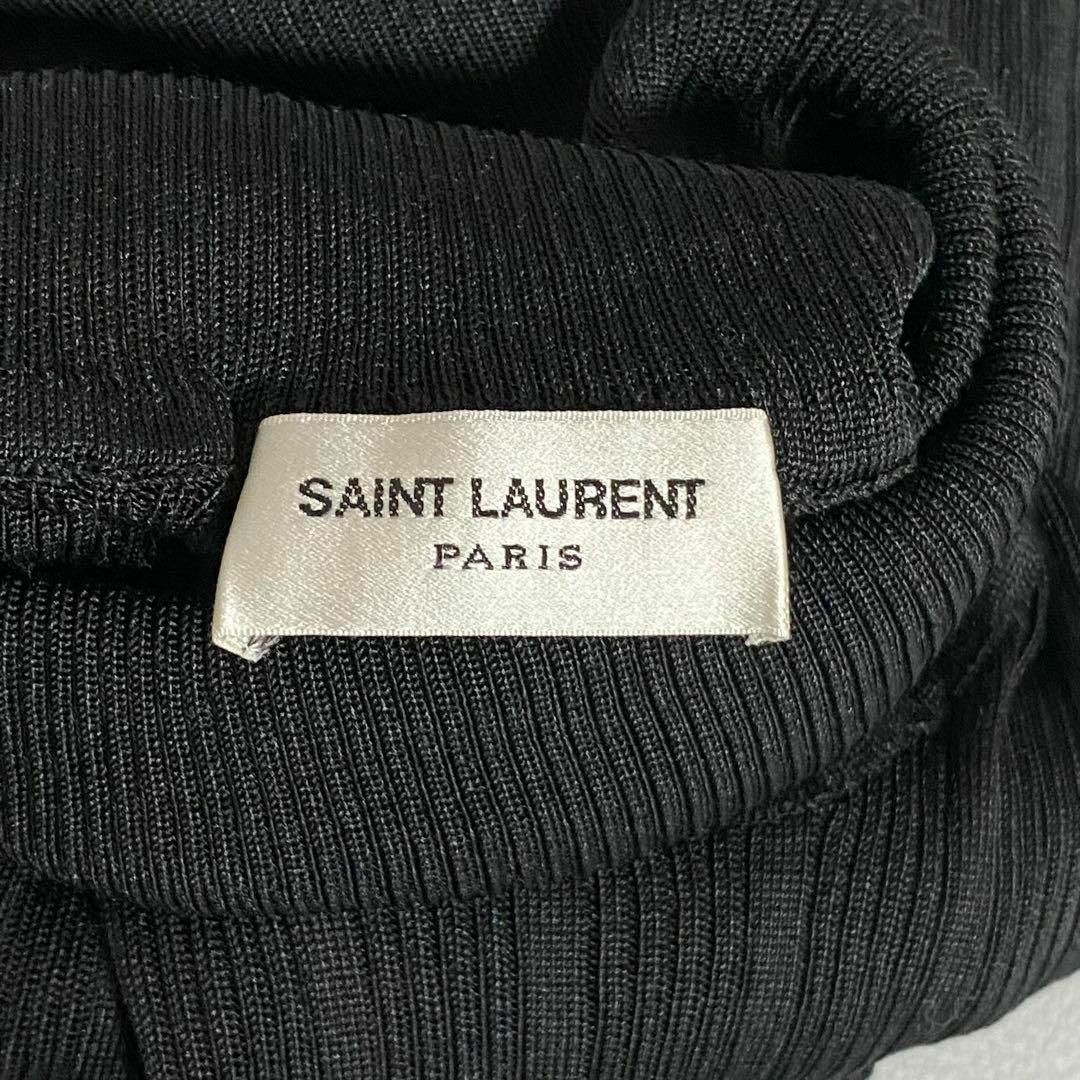 Saint Laurent(サンローラン)のSAINT LAURENT / モノグラムトップス リブ編みシルク レディースのトップス(ニット/セーター)の商品写真