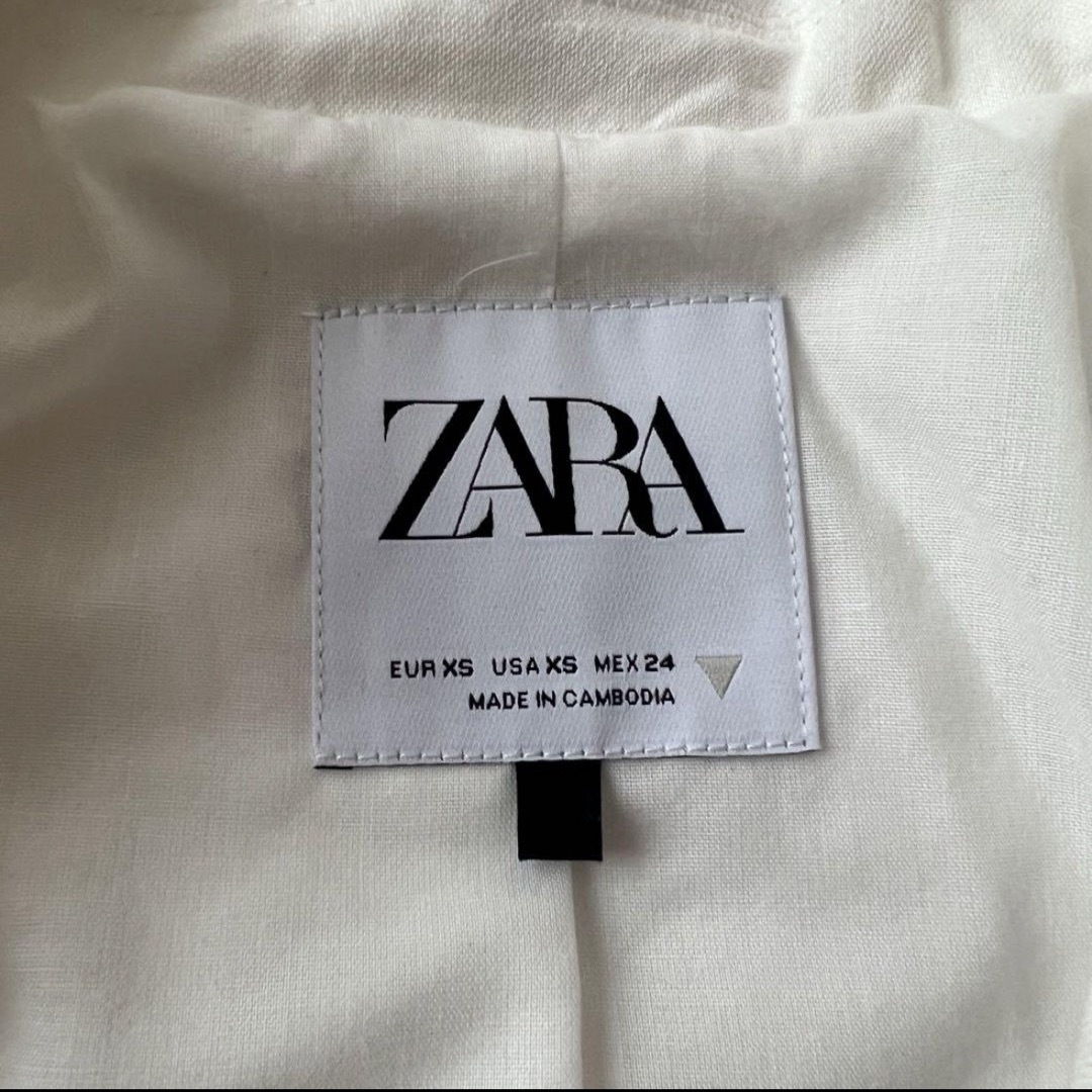 ZARA(ザラ)のリネンブレンドクロップドブレザー レディースのジャケット/アウター(その他)の商品写真