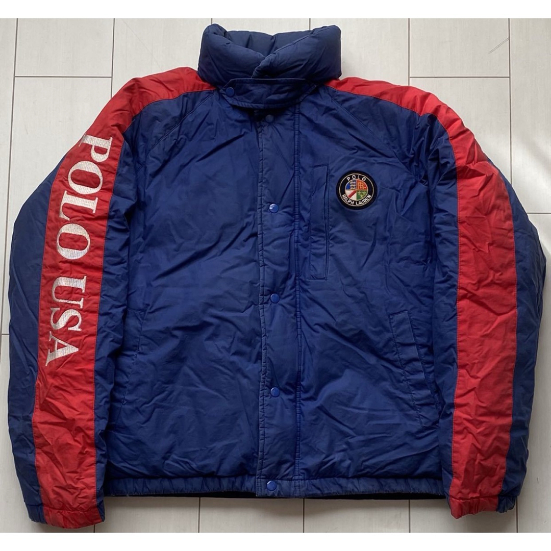 POLO RALPH LAUREN - 80s POLO USA CIRCLE SKI COOKIE DOWN BLUE POLO RALPH LAUREN - 80s POLO USA CIRCLE SKI COOKIE DOWN BLUE