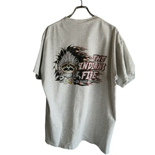 ネイティブアメリカ　インディアン　The Indians Fire スカルシャツ(Tシャツ/カットソー(半袖/袖なし))