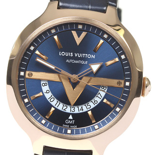 LOUIS VUITTON - ルイ・ヴィトン LOUIS VUITTON Q7E30 ヴォヤジャー GMT K18PG 自動巻き メンズ 美品 箱・保証書付き_816344