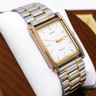 セイコー(SEIKO)の◆美品 稼働 SEIKO Dolce 腕時計 タングステン メンズ 新品電池 p(腕時計(アナログ))